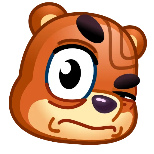 Стикер 6 Bear Emoji