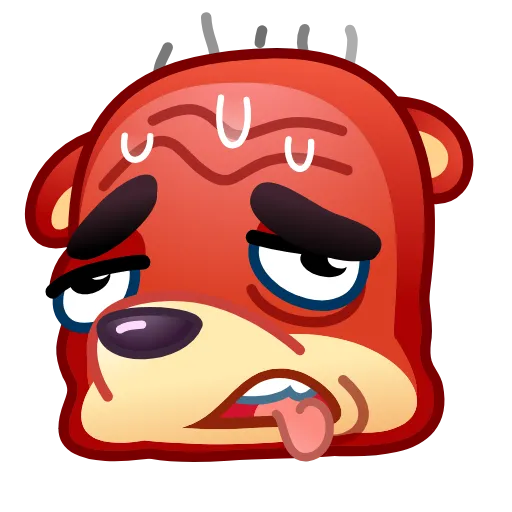 Стикер 15 Bear Emoji