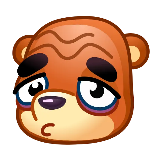 Стикер 10 Bear Emoji