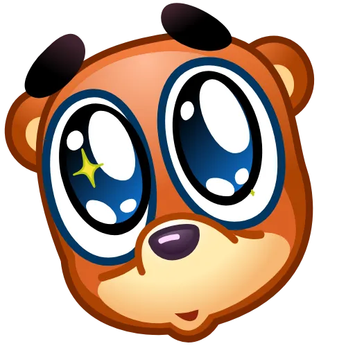 Стикер 11 Bear Emoji