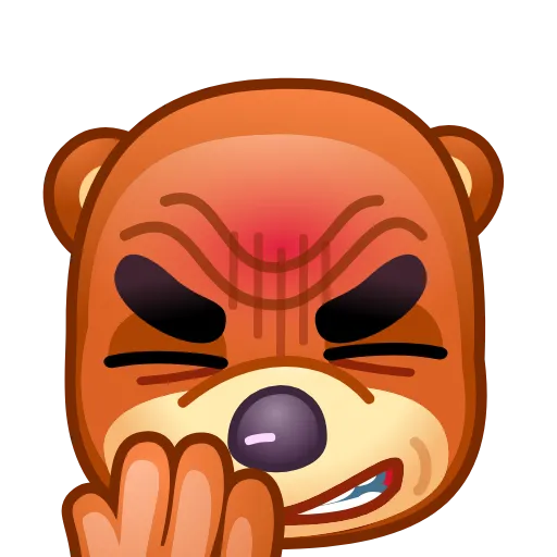 Стикер 29 Bear Emoji