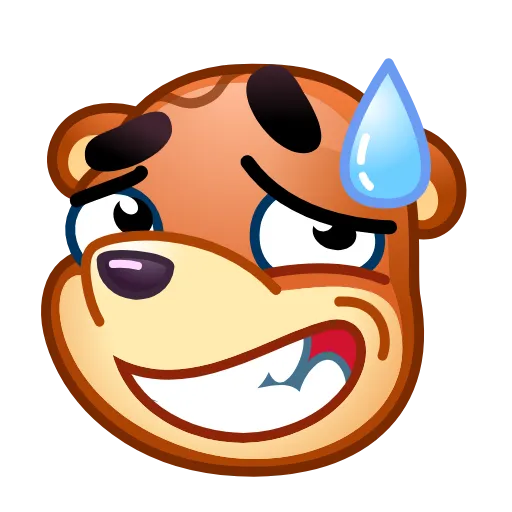 Стикер 18 Bear Emoji