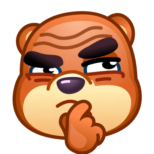 Стикер 19 Bear Emoji