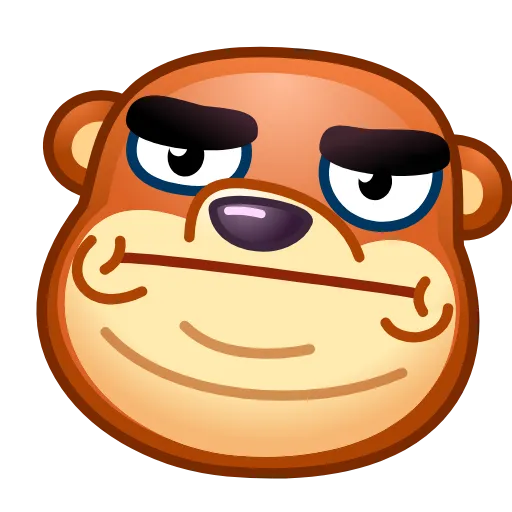 Стикер 34 Bear Emoji