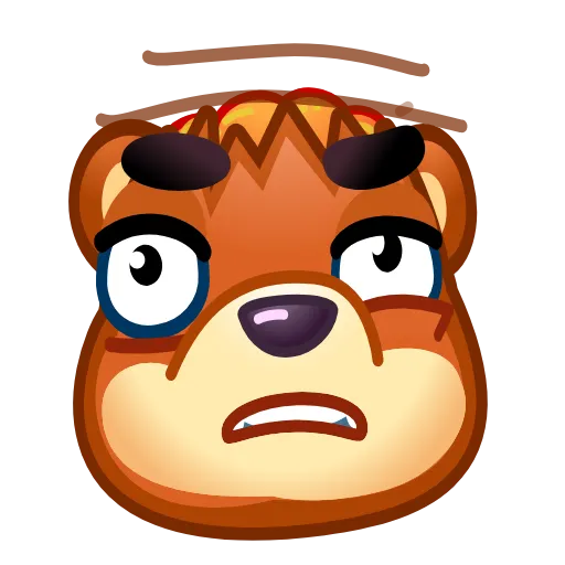 Стикер 14 Bear Emoji