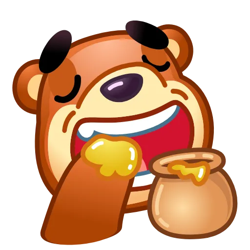 Стикер 38 Bear Emoji