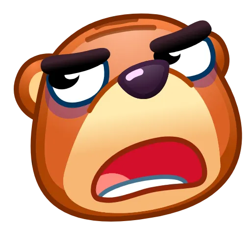 Стикер 9 Bear Emoji