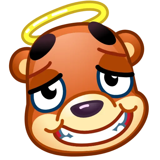 Стикер 3 Bear Emoji