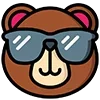 Стикер 2 🐻 Bear Emoji - смайлы с медвежьими эмоциями