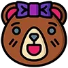 Стикер 11 🐻 Bear Emoji - смайлы с медвежьими эмоциями