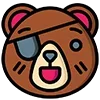 Стикер 22 🐻 Bear Emoji - смайлы с медвежьими эмоциями