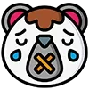 Стикер 27 🐻 Bear Emoji - смайлы с медвежьими эмоциями