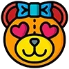 Стикер 46 🐻 Bear Emoji - смайлы с медвежьими эмоциями