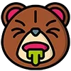 Стикер 21 🐻 Bear Emoji - смайлы с медвежьими эмоциями