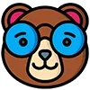 Стикер 4 🐻 Bear Emoji - смайлы с медвежьими эмоциями