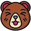 Стикер 9 🐻 Bear Emoji - смайлы с медвежьими эмоциями