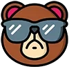 Стикер 23 🐻 Bear Emoji - смайлы с медвежьими эмоциями