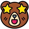Стикер 26 🐻 Bear Emoji - смайлы с медвежьими эмоциями