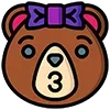 Стикер 13 🐻 Bear Emoji - смайлы с медвежьими эмоциями