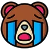 Стикер 8 🐻 Bear Emoji - смайлы с медвежьими эмоциями