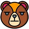 Стикер 19 🐻 Bear Emoji - смайлы с медвежьими эмоциями