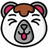Стикер 18 🐻 Bear Emoji - смайлы с медвежьими эмоциями
