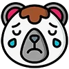 Стикер 16 🐻 Bear Emoji - смайлы с медвежьими эмоциями