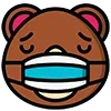 Стикер 15 🐻 Bear Emoji - смайлы с медвежьими эмоциями