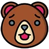 Стикер 6 🐻 Bear Emoji - смайлы с медвежьими эмоциями