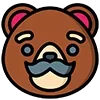 Стикер 5 🐻 Bear Emoji - смайлы с медвежьими эмоциями
