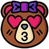 Стикер 28 🐻 Bear Emoji - смайлы с медвежьими эмоциями