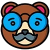 Стикер 24 🐻 Bear Emoji - смайлы с медвежьими эмоциями