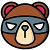 Стикер 12 🐻 Bear Emoji - смайлы с медвежьими эмоциями