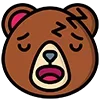 Стикер 14 🐻 Bear Emoji - смайлы с медвежьими эмоциями