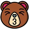 Стикер 10 🐻 Bear Emoji - смайлы с медвежьими эмоциями