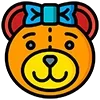 Стикер 45 🐻 Bear Emoji - смайлы с медвежьими эмоциями