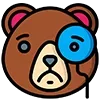 Стикер 25 🐻 Bear Emoji - смайлы с медвежьими эмоциями
