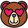 Стикер 7 🐻 Bear Emoji - смайлы с медвежьими эмоциями