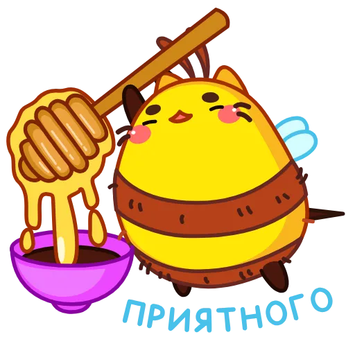 Стикер 20 Анимированный набор эмоджи с Пчелокотом из Одноклассников