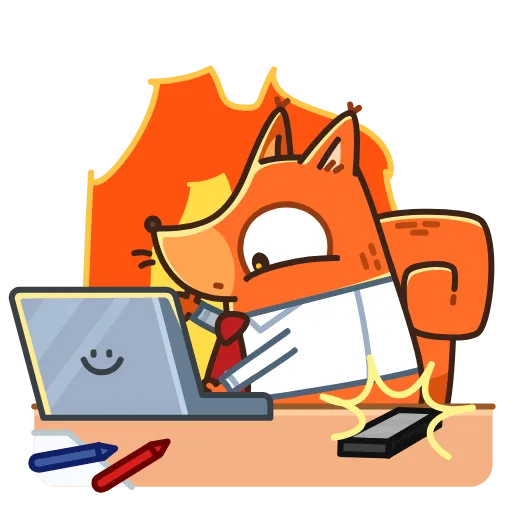 Стикерпак Белка-клерк для Telegram