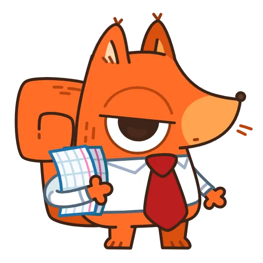 🤩 Стикер «Белка-клерк» для Telegram