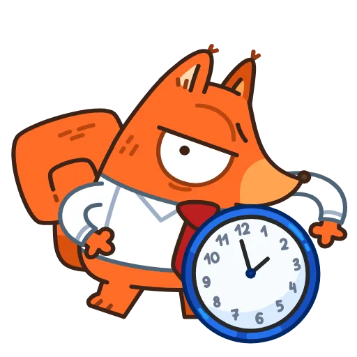 🤩 Стикер «Белка-клерк» для Telegram