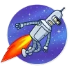 Стикер 7 Бендер - Futurama