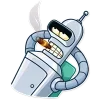 Стикер 8 Бендер - Futurama