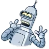 Стикер 25 Бендер - Futurama