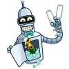 Стикер 21 Бендер - Futurama