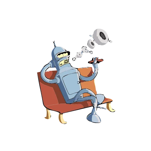 Стикер 33 - Bite my shiny metal ass&;