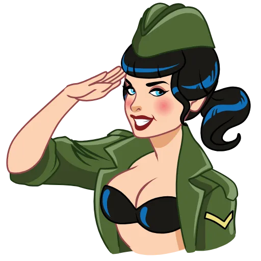 Стикер 21 Bettie Page