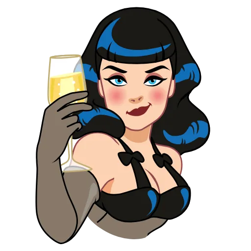Стикер 17 Bettie Page