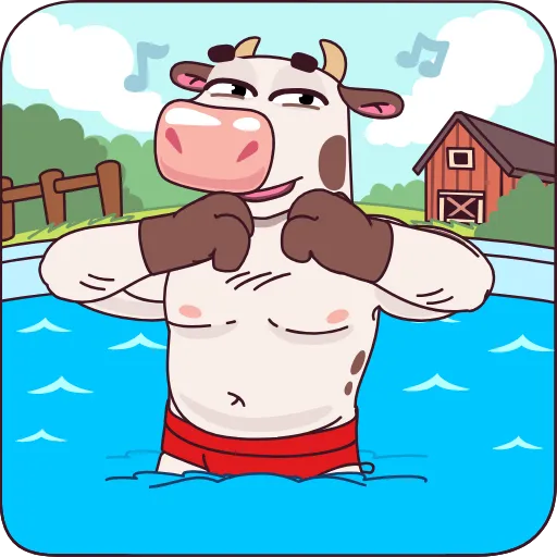 🕺 Стикер «Бык фермер» для Telegram